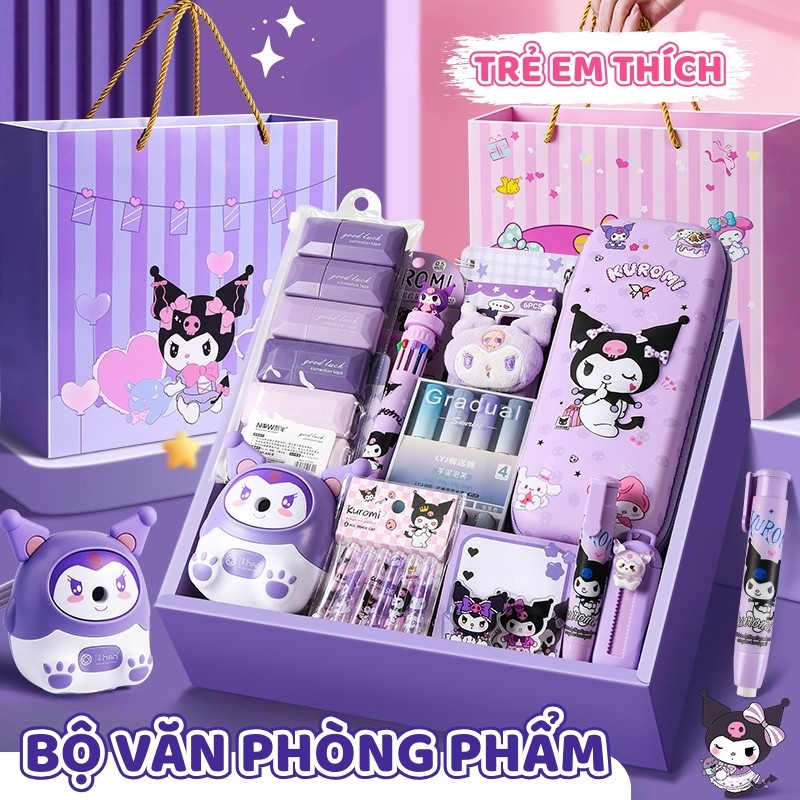 Bộ Quà Tặng Văn Phòng Phẩm Cao Cấp, Túi Đựng Bút Dễ Thương - Quà Tặng Hoàn Hảo Cho Bé Học Sinh Vào Những Ngày Lễ