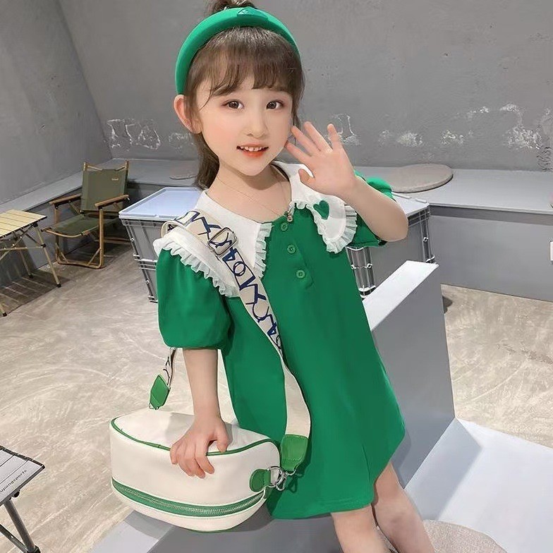 Váy Cha Mẹ-Con Bé Gái Thời Trang Dễ Thương Váy polo Top 80-160 Size 9XPI