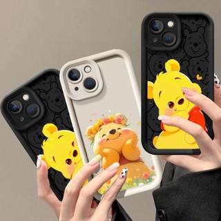 Tương thích với Huawei Mate 60 50 40 30 Pro P40 P30 Pro Ốp điện thoại Winnie the Pooh với vỏ mềm silicon bó hoa