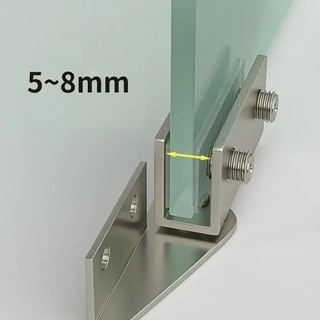 Bản lề cửa kính cao cấp thép không gỉ cho tủ trưng bày Không Khoan Lỗ，Kẹp Kính Nhấn Mở，Dễ dàng lắp đặt, điều chỉnh