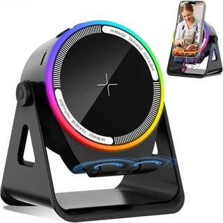 Loa Bluetooth 5 Trong 1 Đế Điện Thoại Từ Tạo RGB Âm Thanh Vòm Xung Quanh Di Động Ngoài Trời