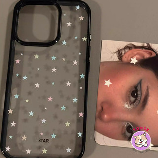 Simple Stars Phone Case for IPhone 16 15 14 13 12 11 Pro Max Acrylic Hard Shell Cover High Quality LBK