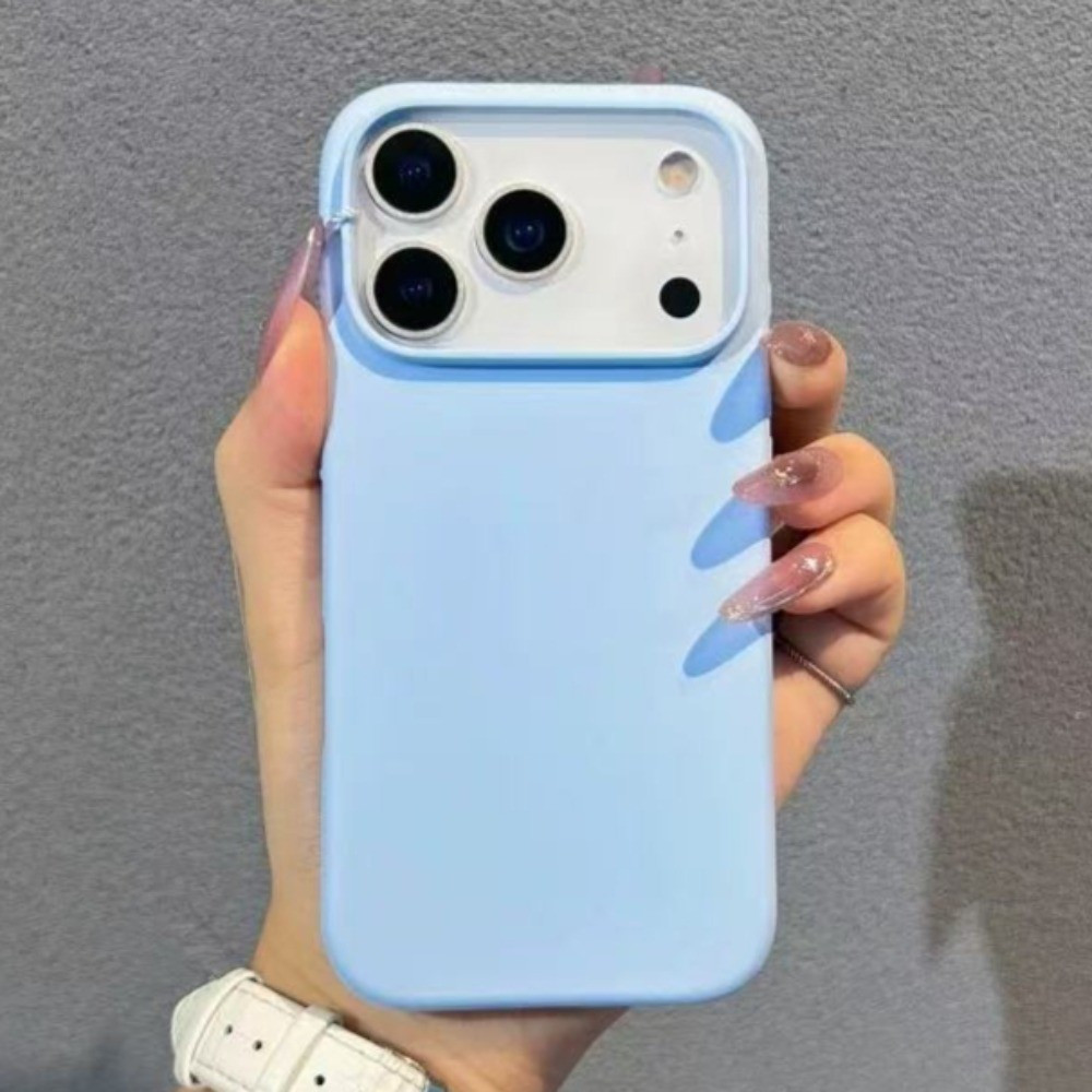 Ốp điện thoại thông minh Silicon màu đỏ cho iPhone 17 Pro Max 17Air 16 15 14 13 12 11 Vỏ bảo vệ chống sốc