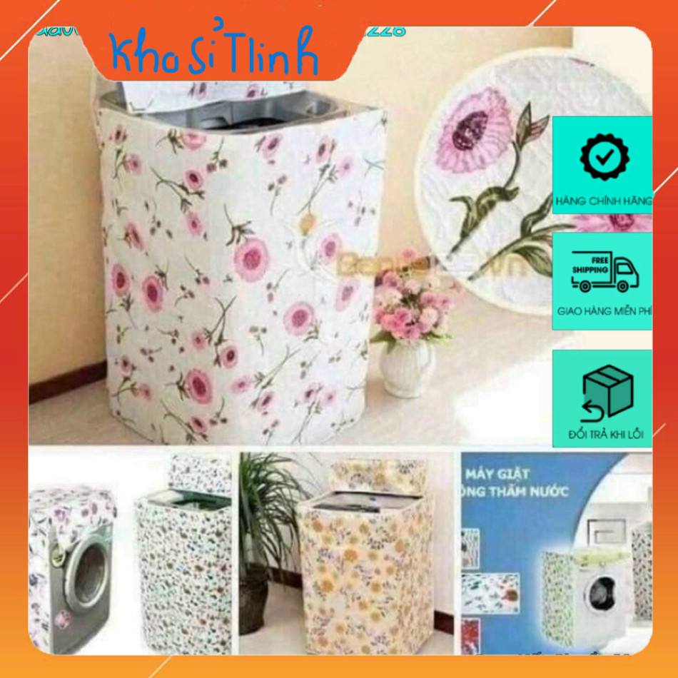 (Sẵn)Bọc máy giặt chống thấm dưới 9 - 12 kg LOẠI DÀY cho cửa đứng, cửa ngang  [FREESHIP]
