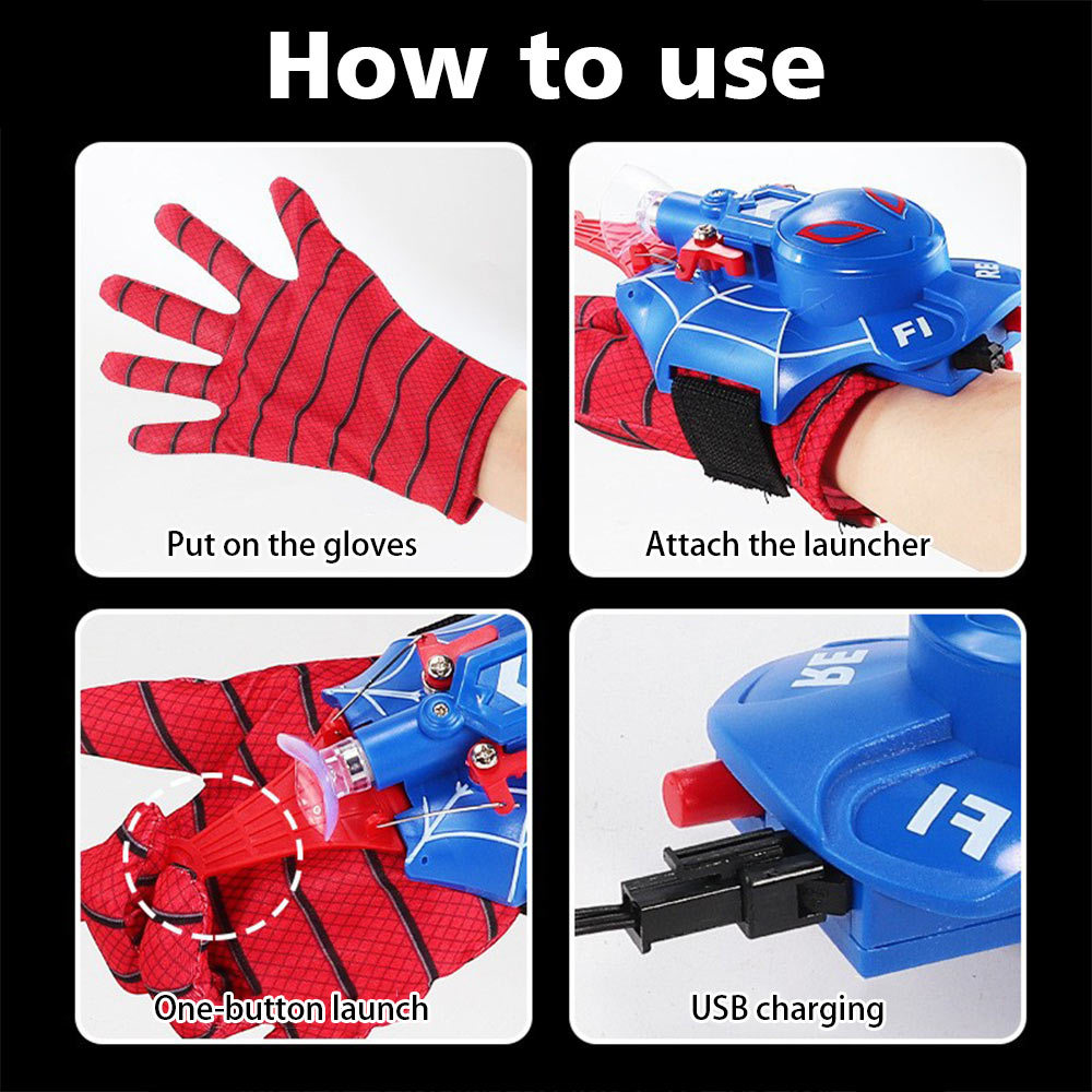 Avenger Super Hero Spiderman Transmitter Glove Toy Web Shooter for Kids Toys