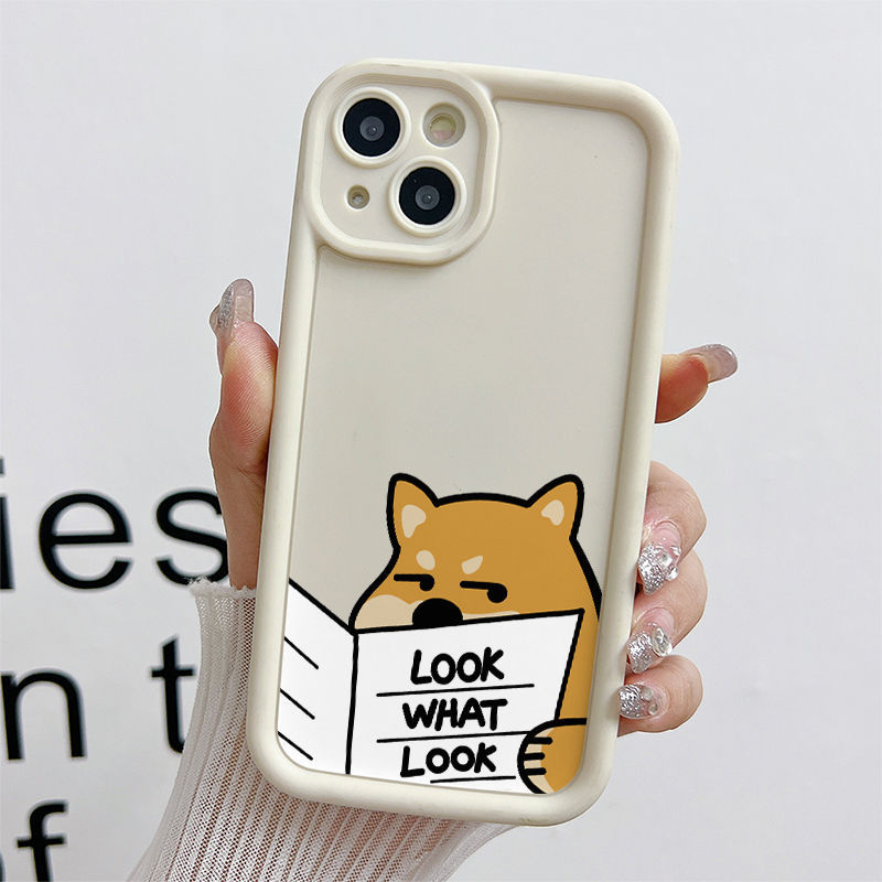 Ốp Lưng Tương Thích Cho iPhone 17 Air 16 15 14 13 12 11 Pro X XR XS Max SE 2020 6 6S 7 8 Plus Chống Rơi Thiết Kế Mắt Thiên Thần Họa Tiết Chú Chó Dễ Thương JGS137