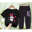 Kuromi Phim Hoạt Hình Bé Gái Hai Mảnh Bộ Áo Tay Ngắn Và Quần Dài Dễ Thương Thường Ngày Mặc Trang Phục