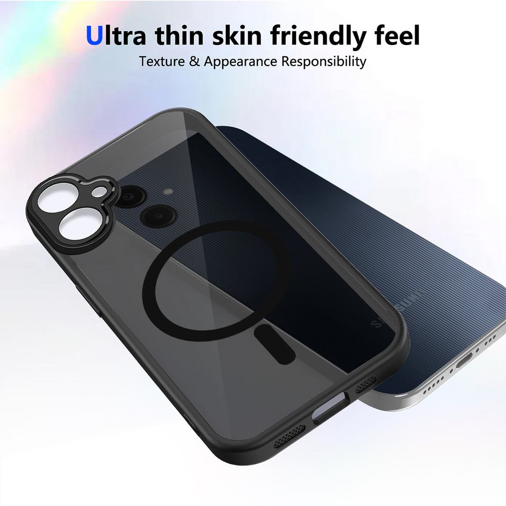 Ốp lưng Samsung A07 Vỏ thu hút từ tính màu đen mờ cho Ốp điện thoại Samsung Galaxy A07