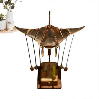 Handcrafted Wooden Manta Ray Gliding Motion Ray Kinetic Mechanical Sculpture Art