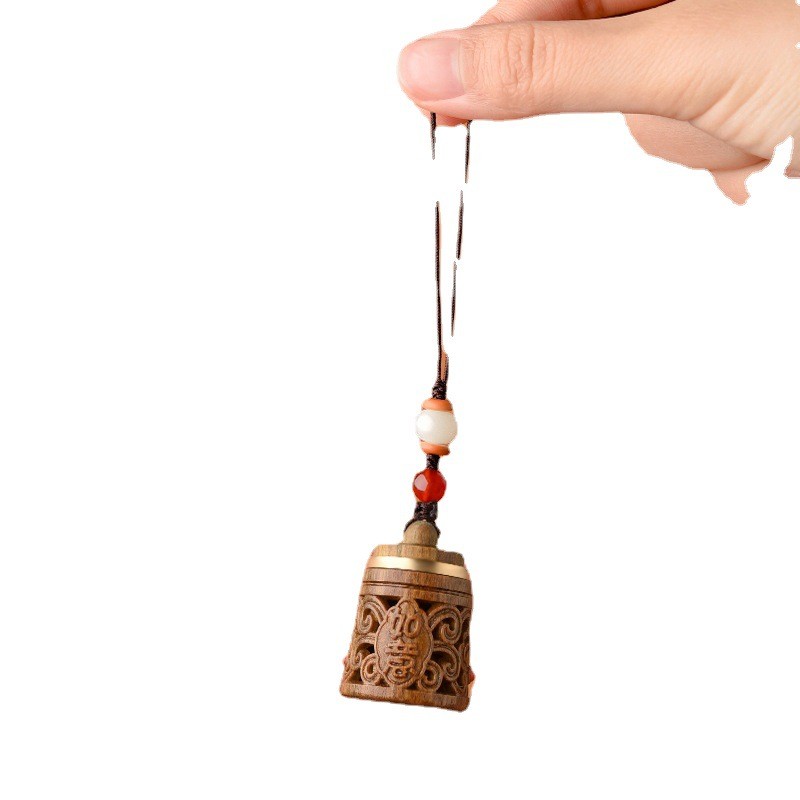 Gỗ Đàn Hương Xanh - Túi Gawu Hộp Mặt Dây Chuyền Weixin Ruyi, Móc Khóa Thời Tràng