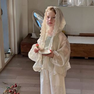 Áo chống nắng cho bé gái - Áo khoác ren mỏng nhẹ thoáng khí cardigan dễ thương phong cách công chúa