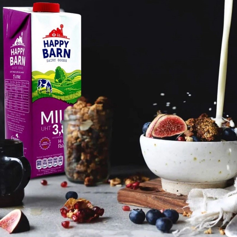 [Combo Giá Sỉ] Sữa Tươi Nguyên Kem 3,8% Happy Barn Hộp 1L Không Đường Hương Vị Tự Nhiên Dinh Dưỡng
