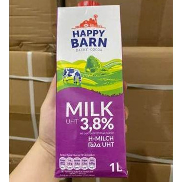 [Combo Giá Sỉ] Sữa Tươi Nguyên Kem 3,8% Happy Barn Hộp 1L Không Đường Hương Vị Tự Nhiên Dinh Dưỡng
