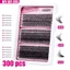 FAVORITEGOODS Bộ nối mi DIY, 100D với Bond và Seal Bộ lông mi riêng lẻ, Dễ dàng áp dụng Lông mi giả dày Wispy Mi thân thiện với người mới bắt đầu