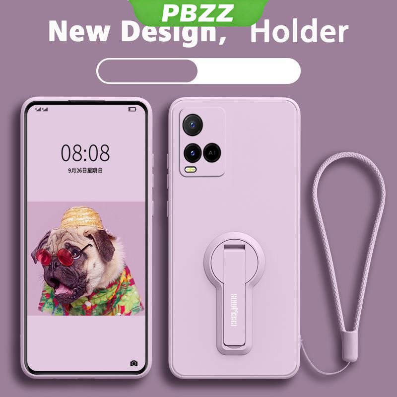 ốp lưng Ốp điện thoại Vivo Y21 Vivo y21s Live y21t Vivo y33s Y33 Ốp mềm Ốp chống sốc mịn bảo vệ silicon lỏng thiết kế mới 360 ° với giá đỡ ytxzzj01 đẹp viền vuông cute