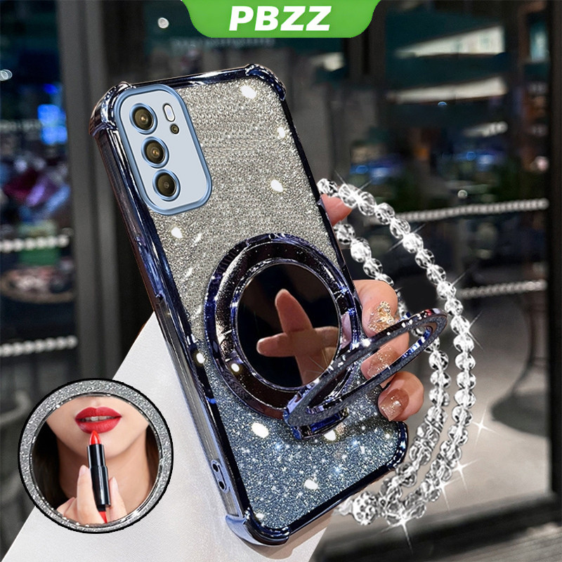 FOR ốp lưng [3 trong 1] Ốp điện thoại cho OPPO Reno 6 5g, oppo a16, reno 6z 5g, reno6 z 5g, vỏ điện thoại mềm silicone chống sốc, thiết kế mới thẩm mỹ, dây đeo gương trang điểm có giá đỡ SJSFHZJ01