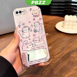 Ốp lưng cho iphone 7 plus iphone 8 plus iphone se 2 2020 ipnone se vỏ điện thoại Softcase Silicone chống sốc Vỏ trong suốt thiết kế mới thẩm mỹ PHIM HOẠT HÌNH CAT có giá đỡ TYYMZJ01