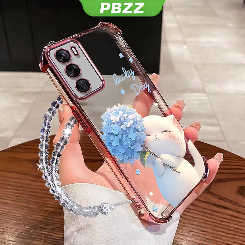 Ốp Lưng Cho oppo reno 12 pro 5g reno12 5g 2024 Vỏ Điện Thoại Vỏ Mềm Silicon Chống Sốc Thiết Kế Mới Thẩm Mỹ Trong Suốt Hoạt Hình Vòng Tay Mèo Cho Bé Gái SJSLLSHM01