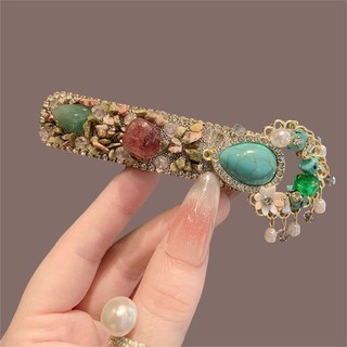 MAUROPOLI Trung Quốc Retro Nhiều Màu Sắc Full Kim Cương Bên Kẹp Tinh Tế Tua Rua Hoa Kẹp Tóc Thời Trang Thời Trang bb Kẹp Tóc Phụ Kiện Tóc Nữ