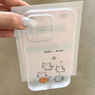 Mèo con Mèo Mèo phù hợp với 16 vỏ điện thoại iPhone 17 Air, cảm giác da 14/13/11 Pro