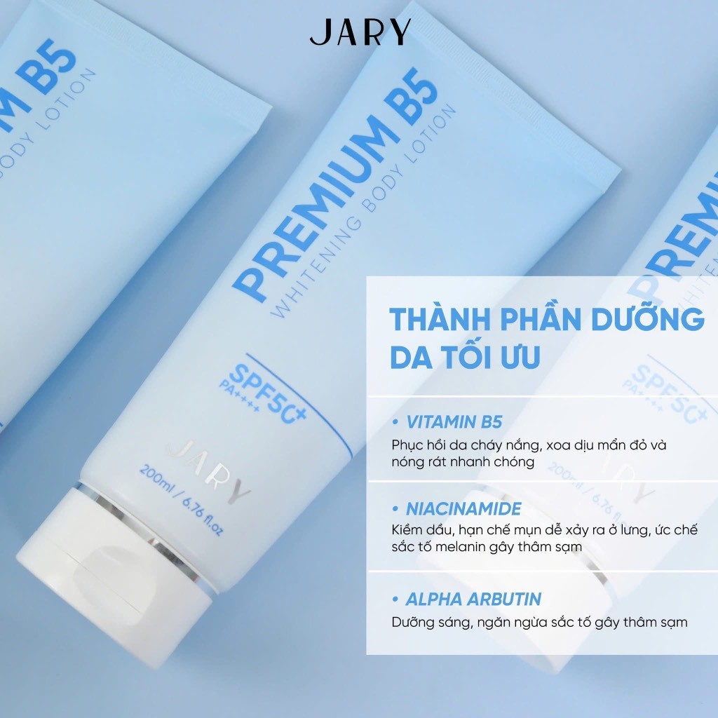 Lotion dưỡng trắng da toàn thân Jary premium B5 whiteing body lotion