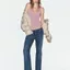 Bộ jumpsuit nữ OUSXA, thiết kế patchwork viền ren, không tay, màu trơn, lưng vừa, dây đeo, phong cách đi làm