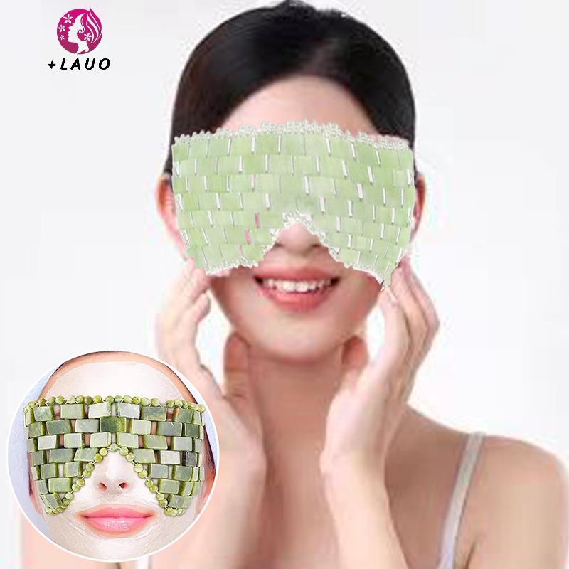 Springevenstar Mặt nạ ngọc bích làm mát thư giãn mắt, máy mát xa ngủ, dụng cụ chăm sóc mặt nạ