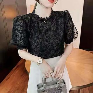 Quần Áo Nữ Tay Ngắn Voan Mùa Hè 2025 Phong Cách Mới, Kiểu Dáng Phía Tây, Size Lớn
