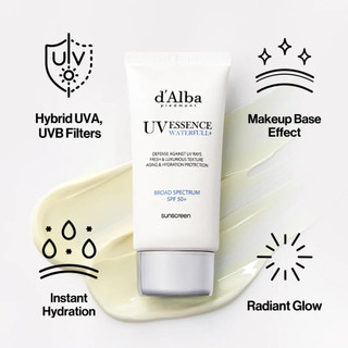 d'Alba Waterfull Essence Suncream – Chống nắng nâng tông, căng bóng glass skin (50ml)