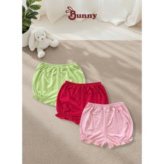 Set 3 quần nhún bèo bé gái chất thun Modal mềm mịn mát cho bé 3-15Kg Bubbybaby-GV