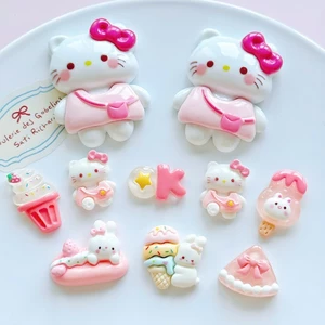 Set Charm Hello Kitty Hồng Bánh Ngọt Cute Mini – Charm Mèo Kitty Kem Dâu Kawaii Dễ Thương Trang Trí Dép Hot Trend