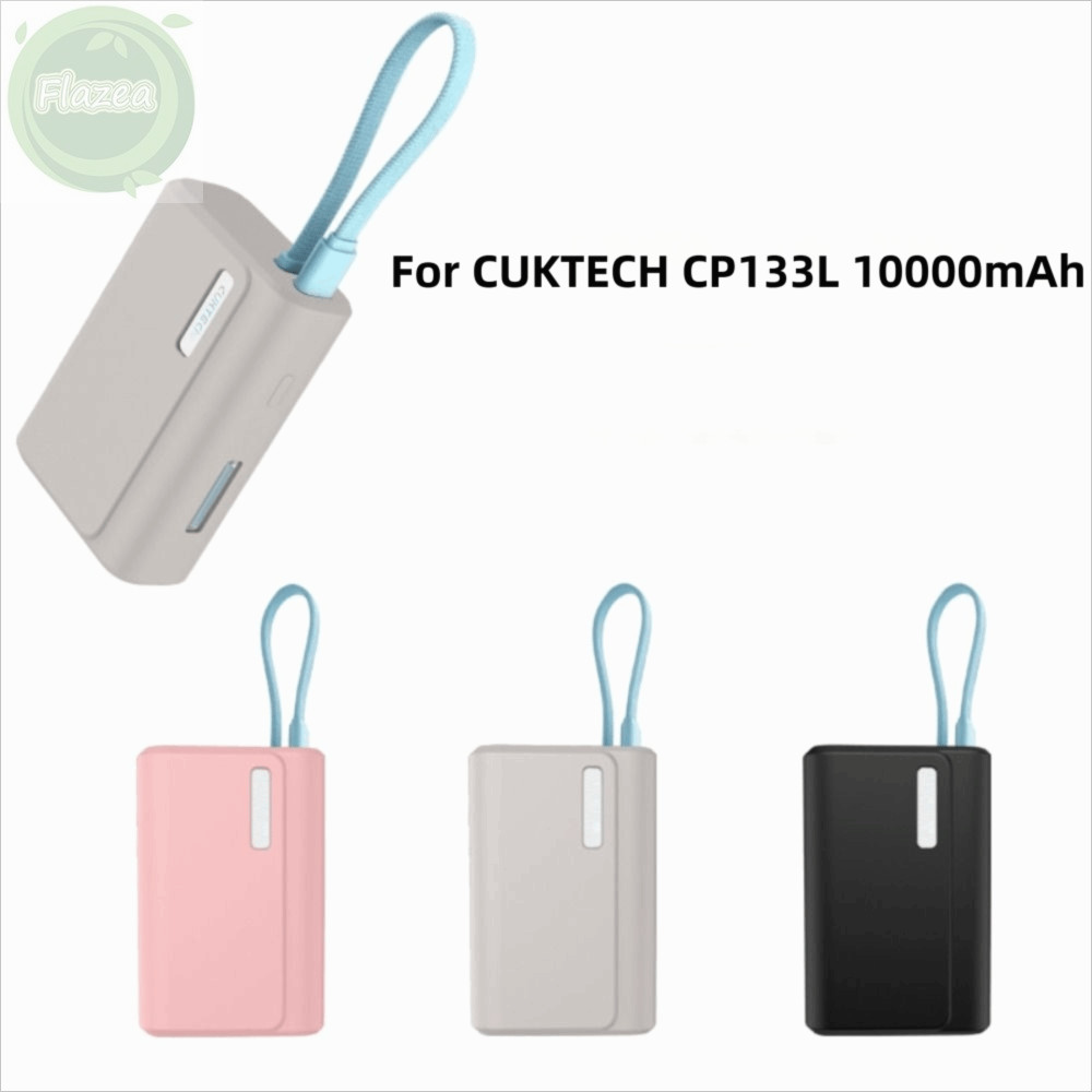Bảo vệ bộ sạc di động FLAZEA, silicon có dây đeo, Vỏ bảo vệ toàn diện chống sốc mềm chống rơi cho CUKTECH CP13 10000mAh ngoài trời
