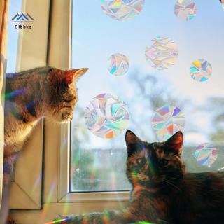 ELBBKG Rainbow Maker Sun Catcher Wall Stiers Cat Bird Star Mushroom Moon Sun DIY Window Glass Tĩnh điện Lăng kính Stier mới