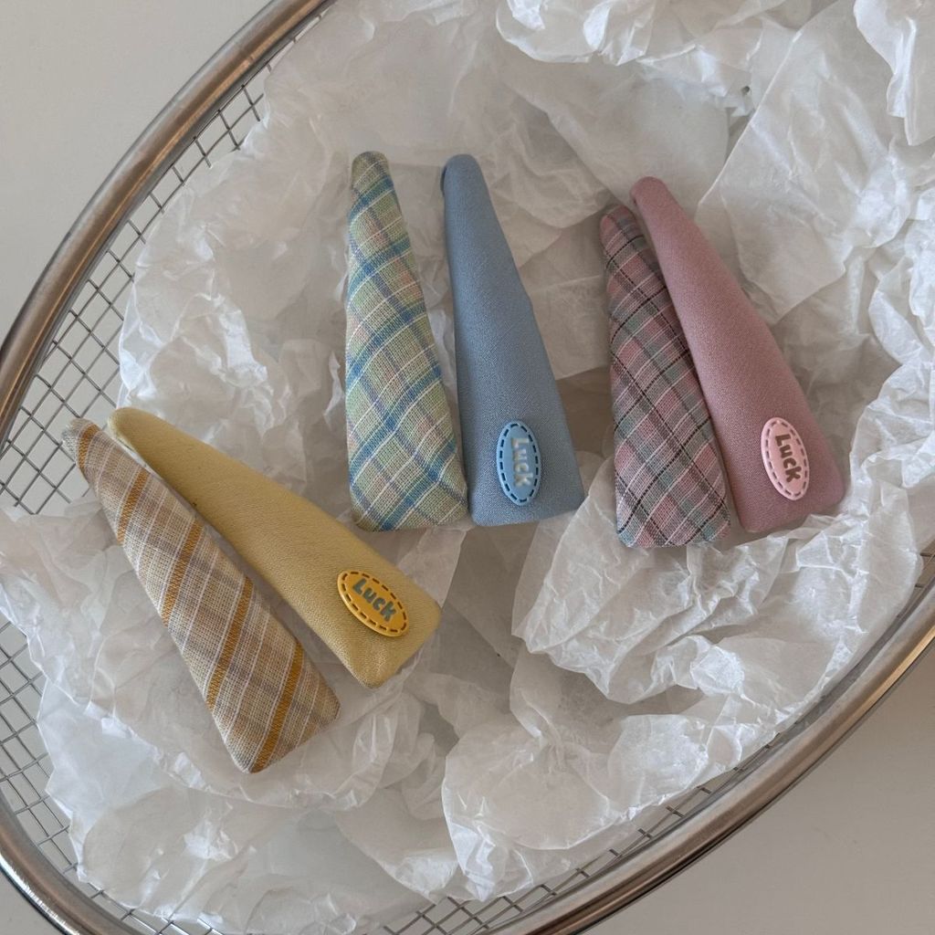 Kẹp tóc bằng vải màu Macaron hợp thời trang Kẹp tóc nữ