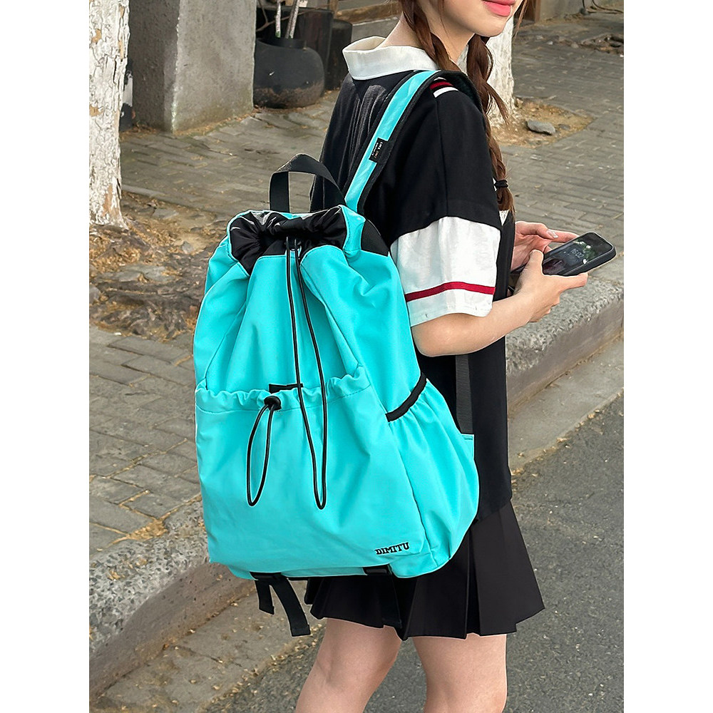 Mùa Hè Sản Phẩm Mới Ngoài Trời Cầu Lông Thể Thao Ba Lô Nữ Thiết Kế Dây Rút Schoolbag Nữ Du Lịch Ba Lô
