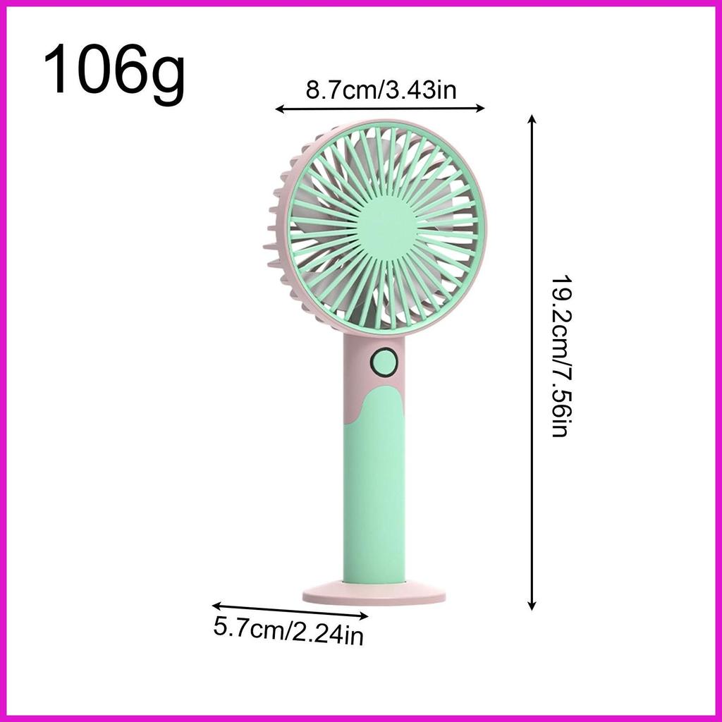 Quạt cầm tay 6 điều chỉnh tốc độ Quạt bàn làm mát cá nhân dành cho du khách Sinh viên Du lịch tại nhà Cắm trại Ba lô lyuvn