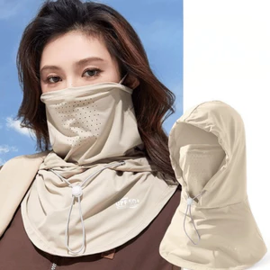 Mũ Chống Nắng Trùm Đầu Có Khẩu Trang – Dây Rút Điều Chỉnh, Chống UV, Thoáng Khí, Che Kín Mặt Khi Đi Xe