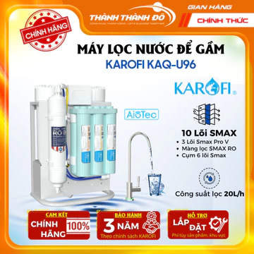 [Có lắp toàn quốc] Máy Lọc Nước Để Gầm Karofi KAQ-U96 - Hệ 10 Lõi Lọc - Uống Trực Tiếp - Công Suất 20L/H - Bảo Hành 36