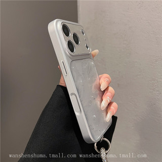 Ốp điện thoại lông vũ lấp lánh khung mạ bạc tiên tiến cho iPhone17 Pro Max 16 15 14 Pro Max bảo vệ camera chống sốc chống rơi ốp lưng cứng