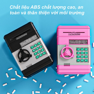 【BabyJoy】Két sắt nhựa ABS điện tử mini, thiết kế ống heo dễ thương có mật khẩu,Bền bỉ và chống rơi vỡ