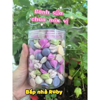 Bánh xốp, giòn ăn dặm sc mix 8 vị trái cây rau củ - hộp 500 ml ( không phải 500gr vì bánh rất nhẹ, xốp)