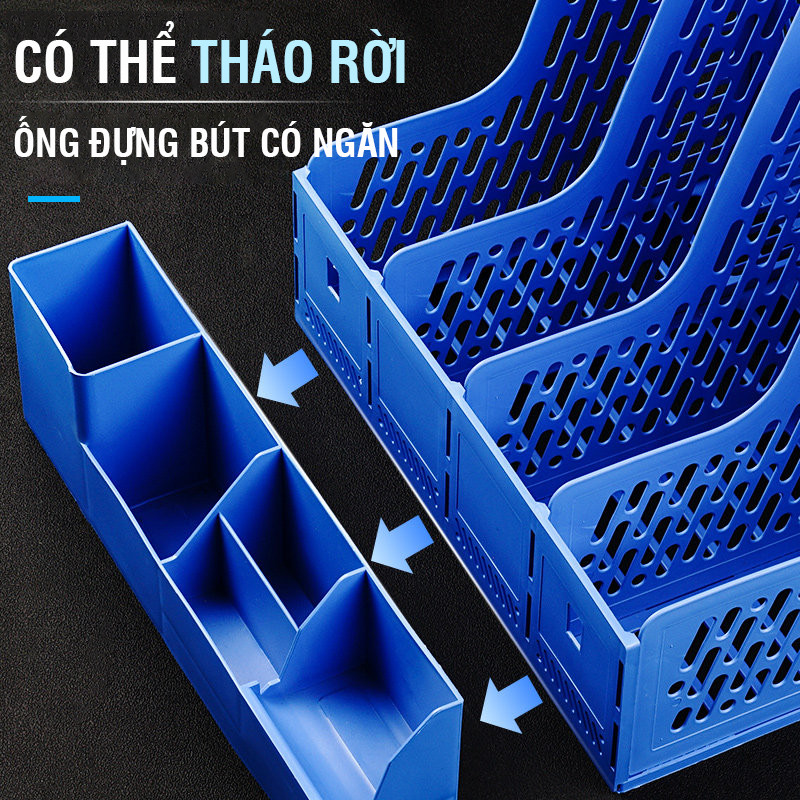 Kệ đựng tài liệu A4 chắc chắn, kệ đựng sách 3 ngăn và 4 ngăn lý tưởng cho học sinh và không gian văn phòng