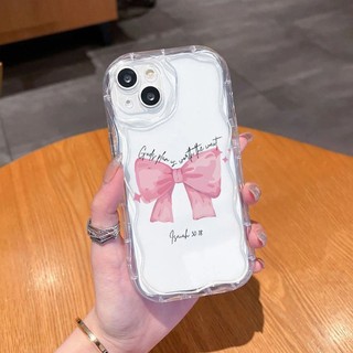 Ốp Sóng Nơ Màu Đen Lãng Mạn Cho Redmi Note 10S 11s 12s Redmi Note 11 12 13 Pro Max Vỏ Sóng 3D Vỏ Mềm