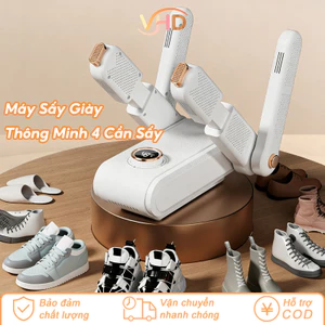 Máy Sấy Giày Thông Minh 4 Cần Sấy - Khử Mùi & Khử Trùng Bằng Tia Cực Tím, Tốc Độ Làm Khô Nhanh, Bảo Vệ Giày Toàn Diện