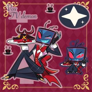 Alastor Đứng Anime Móc Khóa 3 Vees Vox Adam Charlie Nam Móc Chìa Khóa Cho Nữ Hoạt Hình Hình Acrylic Móc Khóa Mặt Dây Chuyền Quà Tặng