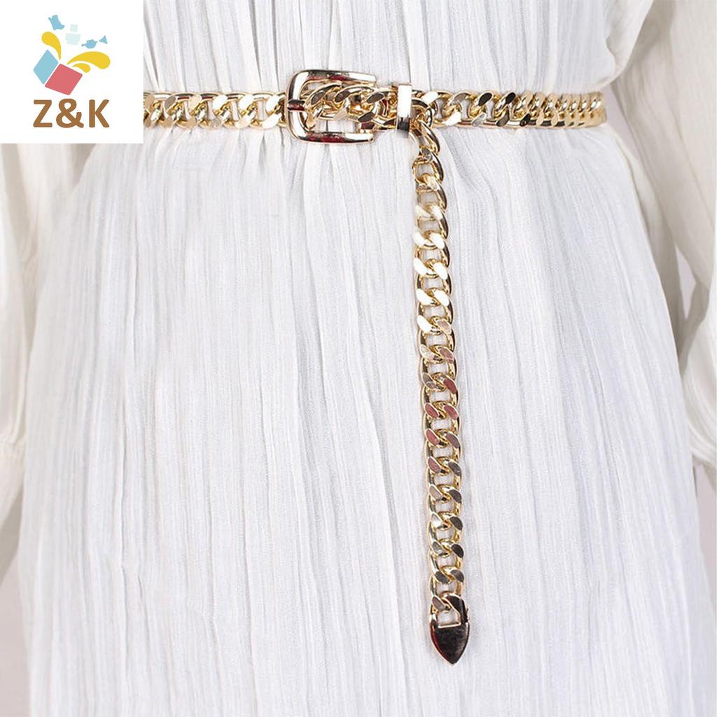 ZK - Thắt lưng xích kim loại có thể điều chỉnh dành cho nữ
