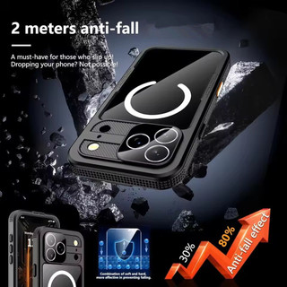 ốp lưng chống nước cho iPhone 17 Pro Max Air IP68 Vỏ iPhone từ tính chống nước 16 ProMax 16Plus Bảo vệ chống bụi Vỏ bảo vệ toàn thân
