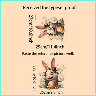 Phục Sinh Cửa Sổ Clings 3D Hiệu Ứng Hình Ảnh Thỏ Đề Can Cửa Phục Sinh Dán Cho Gương Cửa Phòng Tắm Nhà Bếp antirtvn