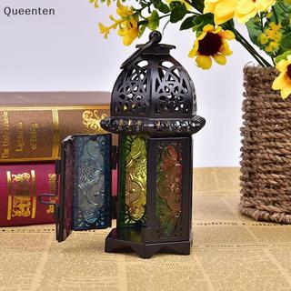Queenten 1 Chiếc Vintage Kim Loại Rỗng Nến Giá Đỡ Pha Lê Chân Nến Đèn Lồng QT