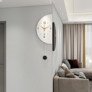 Đồng hồ góc hai mặt sáng tạo Đồng hồ treo tường tắt tiếng kim loại trực quan 270 độ Thích hợp cho phòng khách Phòng ăn Trang trí tường